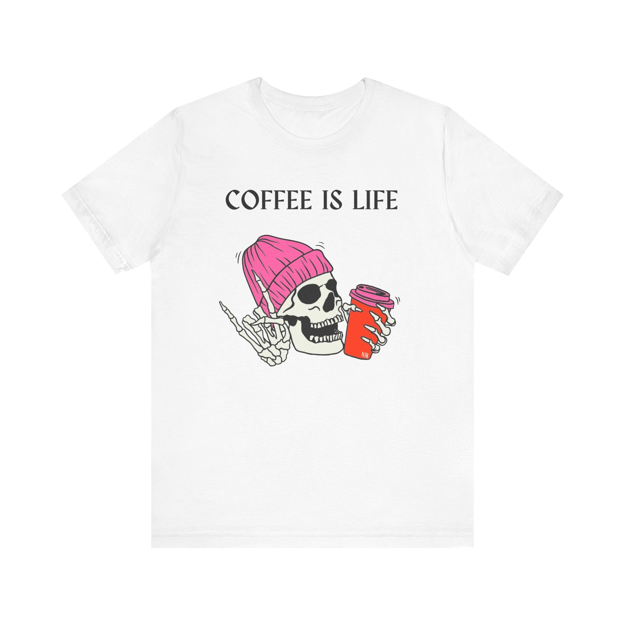 Skeleton Coffee Is Life Unisex Jersey Short Sleeve Tee